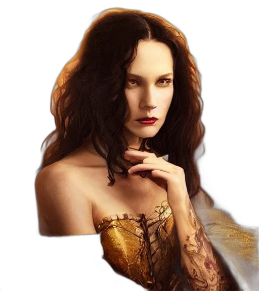 jewelry, dress, fantasy art, photorealistic transparent PNG cut-out