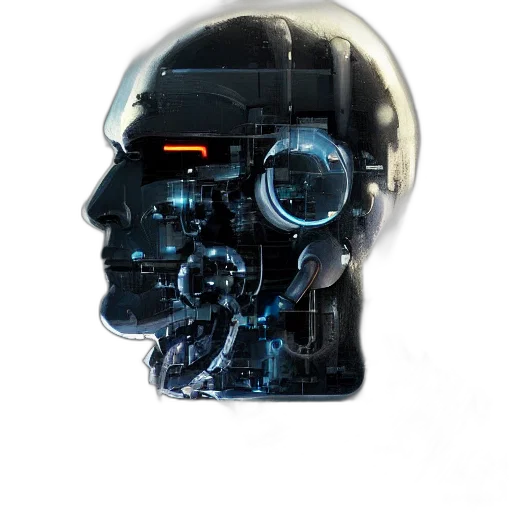 robot, mask, face, weapon transparent PNG cut-out