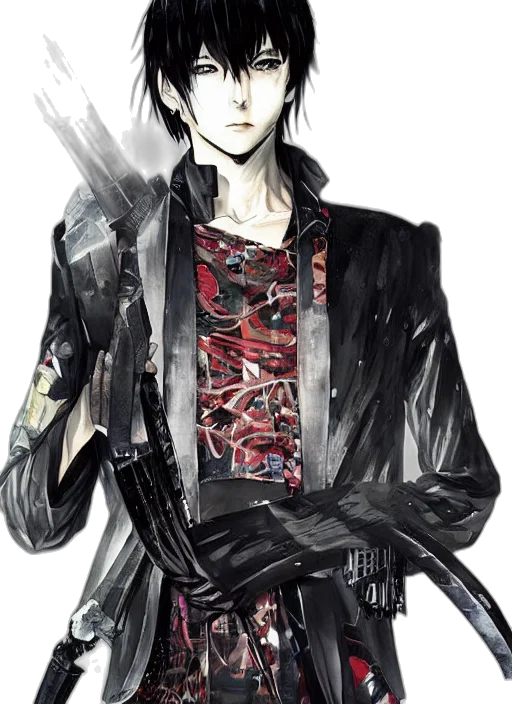jacket, weapon, staff, concept art transparent PNG cut-out