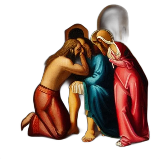 oil painting, oil, panting, jesus transparent PNG cut-out
