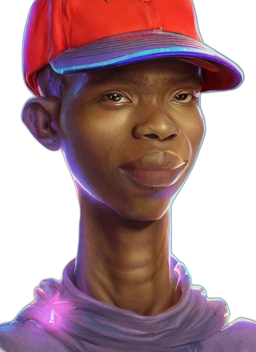 face, hat, staff, creature transparent PNG cut-out