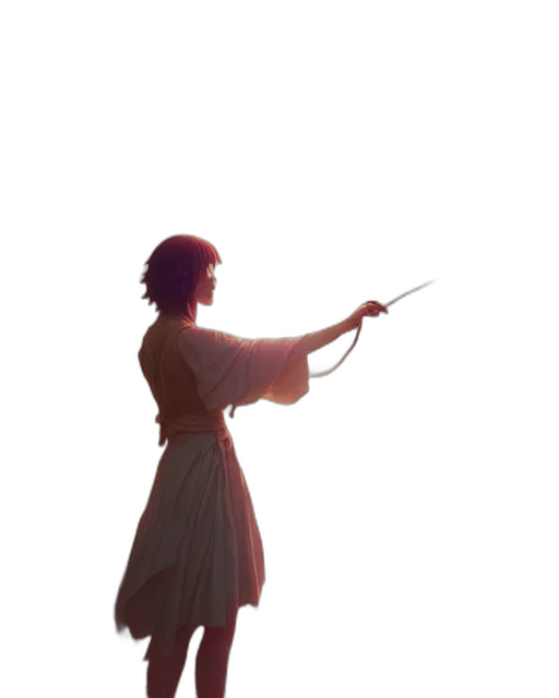 staff, sword, weapon, dress transparent PNG cut-out