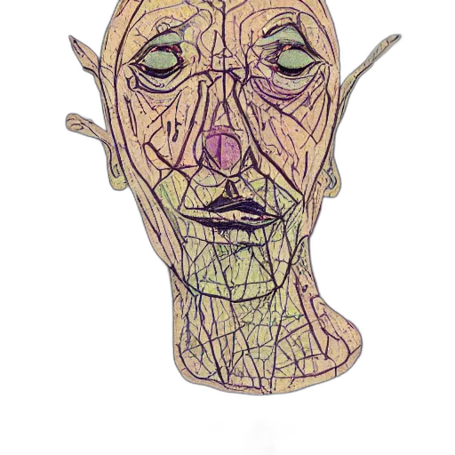 mask, face, creature, staff transparent PNG cut-out