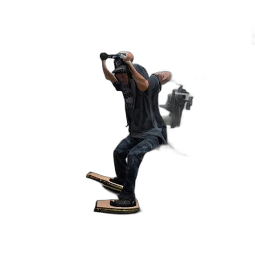 weapon, shoes, staff, robot transparent PNG cut-out
