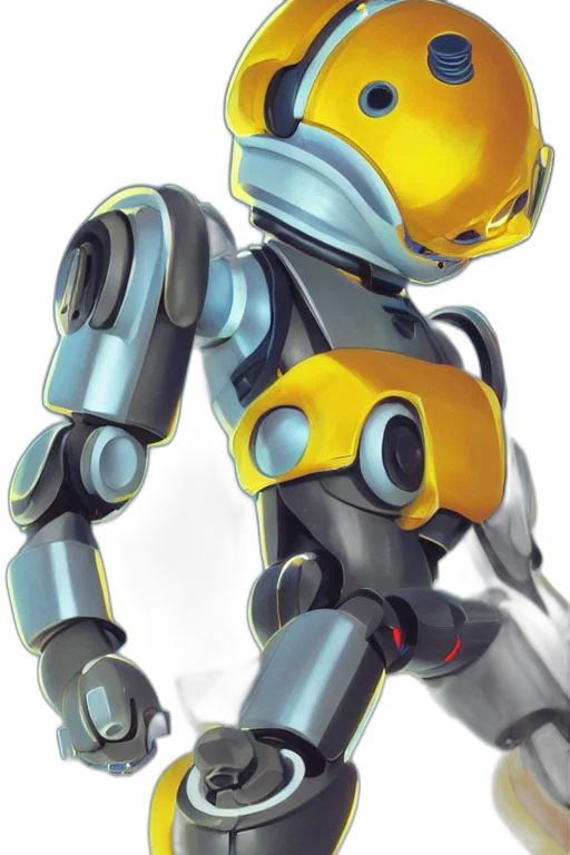 robot, concept art, 3d render, pixel art transparent PNG cut-out