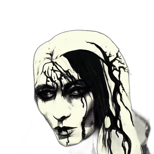 face, mask, crown, creature transparent PNG cut-out