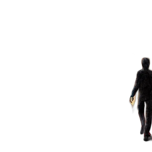 robot, staff, jacket, creature transparent PNG cut-out