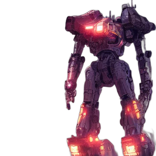 robot, concept art, cyberpunk, 3d render transparent PNG cut-out