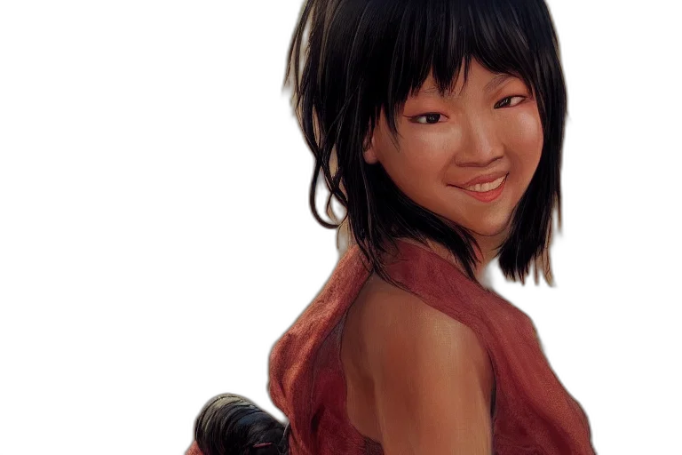 face, photorealistic, concept art, 3d render transparent PNG cut-out