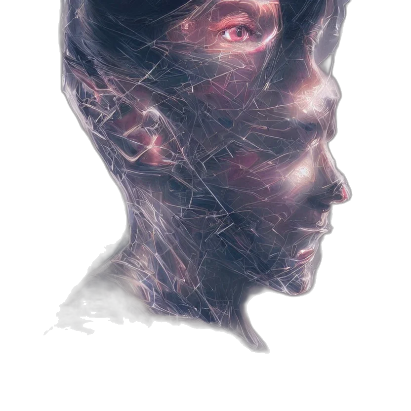 face, mask, robot, creature transparent PNG cut-out
