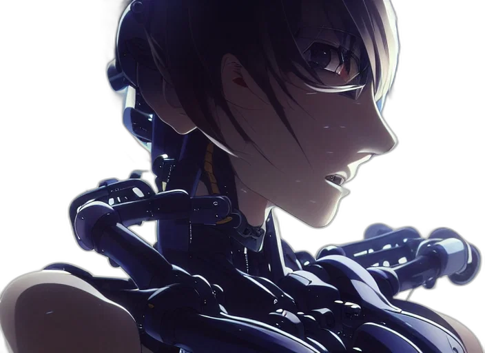 robot, weapon, face, crown transparent PNG cut-out