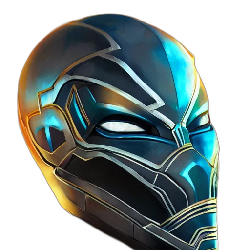 mask, face, concept art, 3d render transparent PNG cut-out