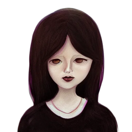 face, mask, dress, hair transparent PNG cut-out