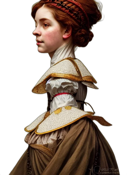 dress, face, staff, hat transparent PNG cut-out