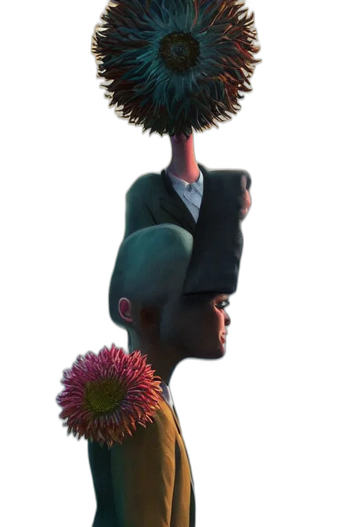 crown, hat, flower, hair transparent PNG cut-out