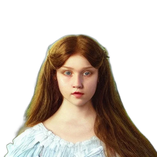 face, hair, dress, crown transparent PNG cut-out