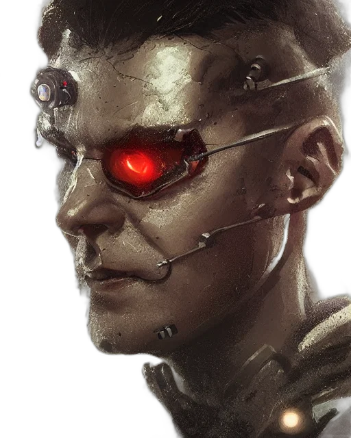 robot, face, mask, cyberpunk transparent PNG cut-out