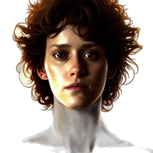 face, robot, hair, staff transparent PNG cut-out