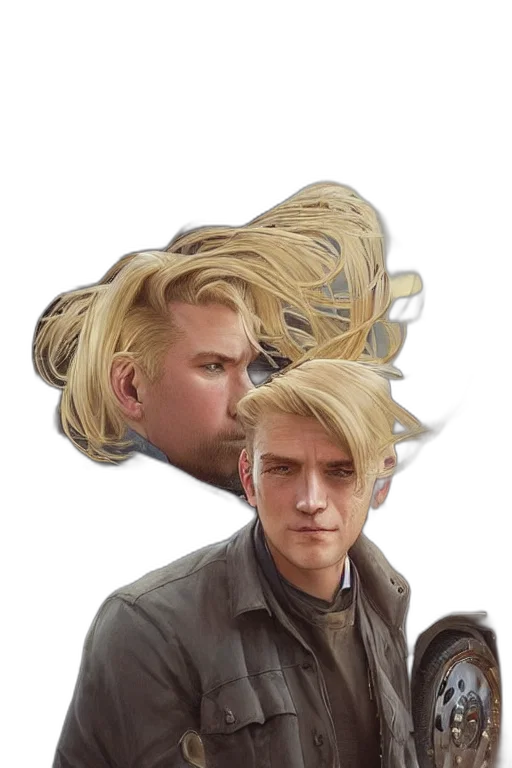 hair, face, jacket, mask transparent PNG cut-out