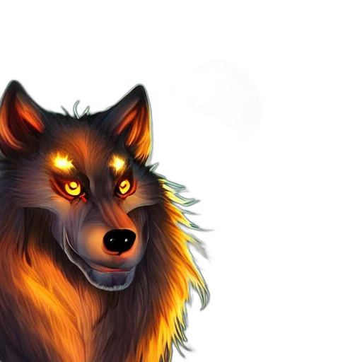 animal, creature, staff, fantasy art transparent PNG cut-out