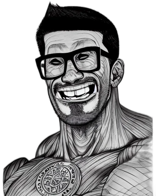 face, staff, cartoon, comic book art transparent PNG cut-out