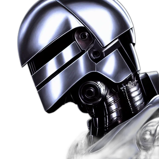 mask, robot, concept art, photorealistic transparent PNG cut-out
