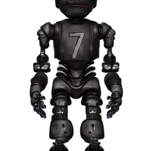 robot, 3d render, concept art, pixel art transparent PNG cut-out