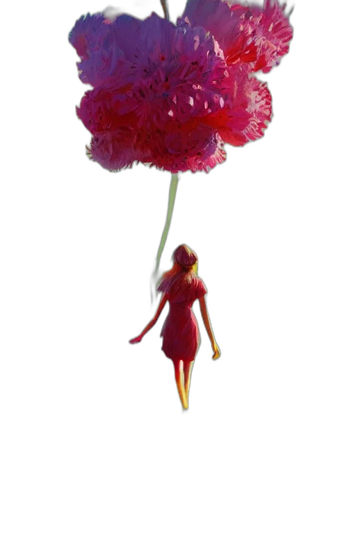 flower, creature, staff, crown transparent PNG cut-out