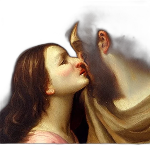 face, mask, photorealistic, oil painting transparent PNG cut-out