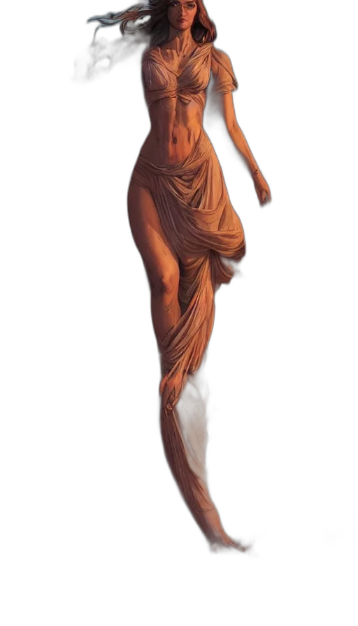 dress, staff, creature, mask transparent PNG cut-out