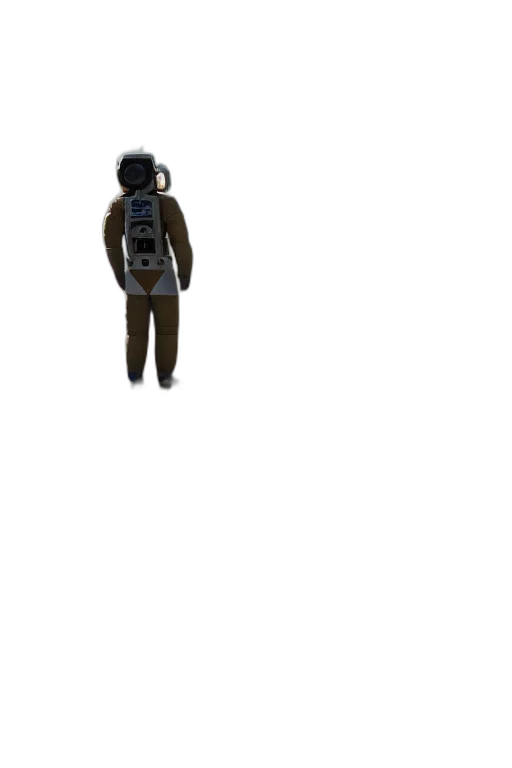 robot, jacket, creature, staff transparent PNG cut-out