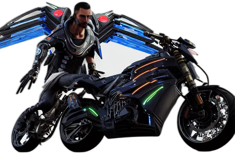 robot, weapon, concept art, cyberpunk transparent PNG cut-out