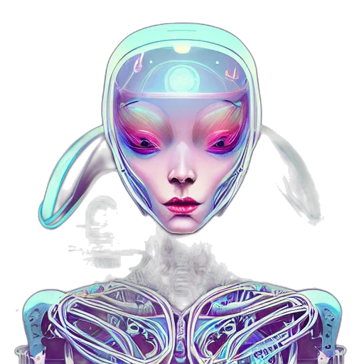 robot, face, mask, creature transparent PNG cut-out