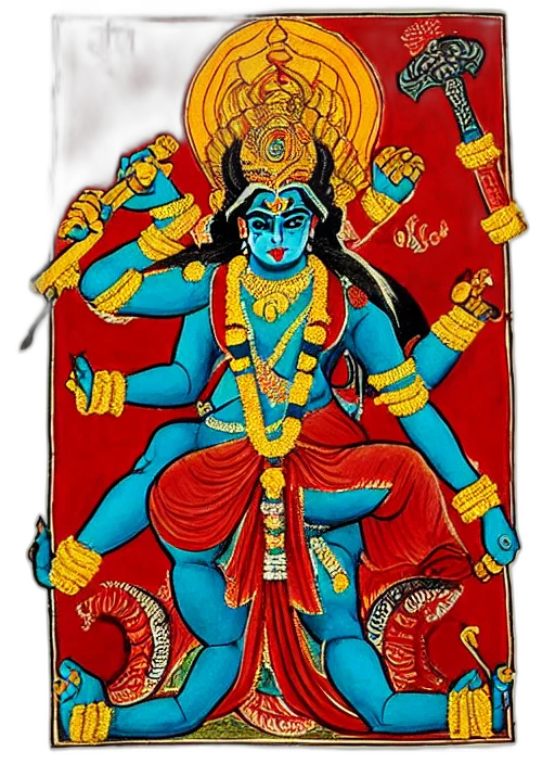 concept art, blue, kali, durga transparent PNG cut-out