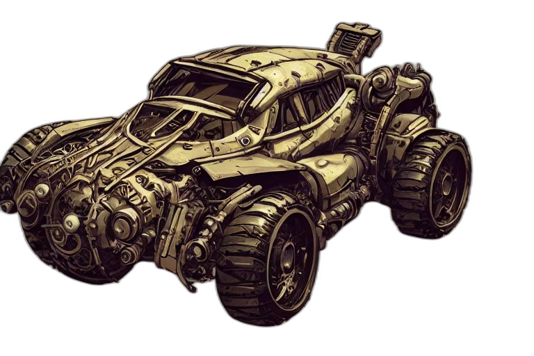 car, weapon, robot, concept art transparent PNG cut-out