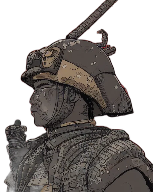 staff, hat, mask, robot transparent PNG cut-out