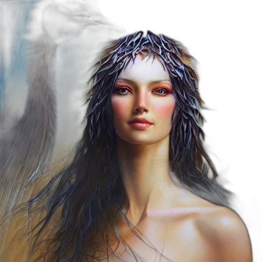 hair, jewelry, crown, face transparent PNG cut-out