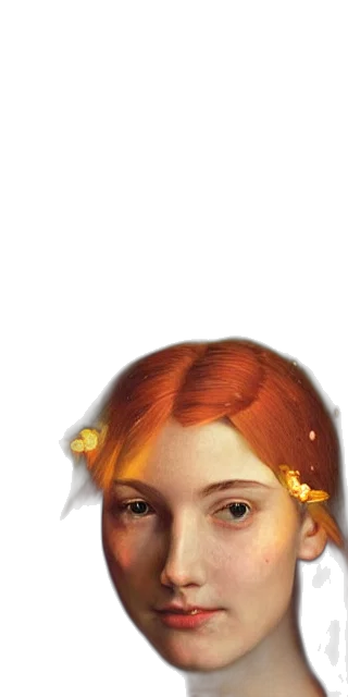 face, crown, hair, mask transparent PNG cut-out