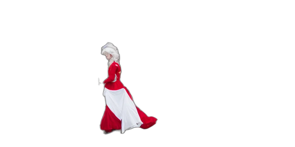 dress, staff, crown, hair transparent PNG cut-out