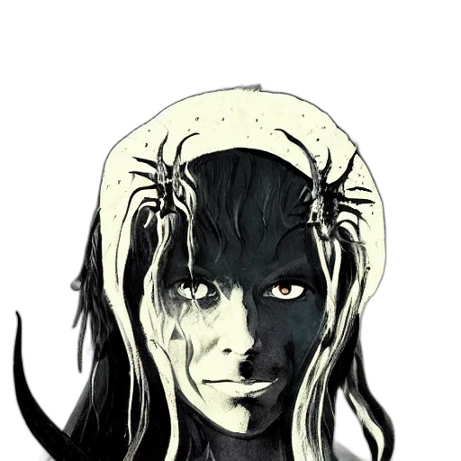 mask, face, hair, creature transparent PNG cut-out