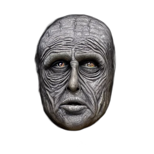 mask, face, creature, 3d render transparent PNG cut-out
