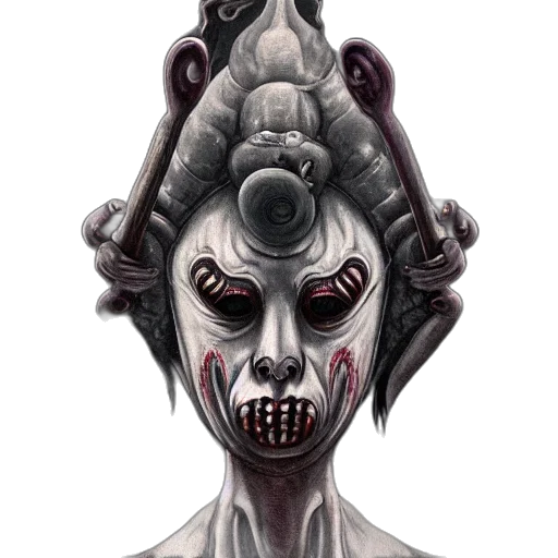 mask, face, creature, staff transparent PNG cut-out