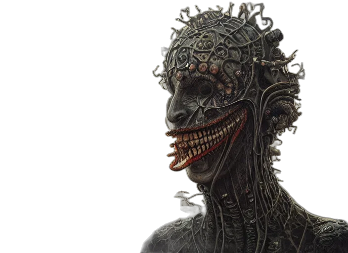 creature, mask, face, concept art transparent PNG cut-out