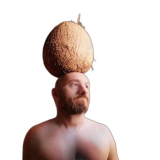 hat, crown, hair, staff transparent PNG cut-out