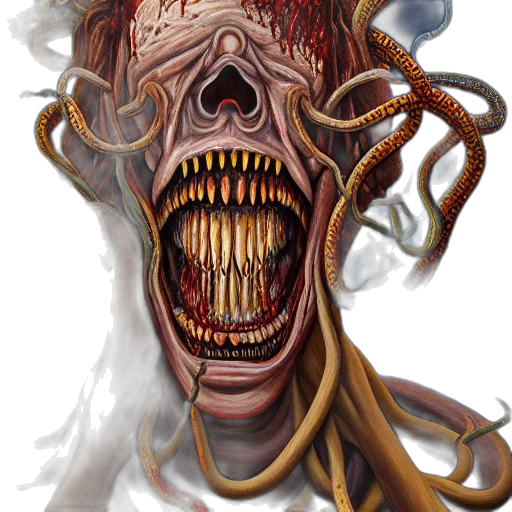 face, mask, creature, staff transparent PNG cut-out