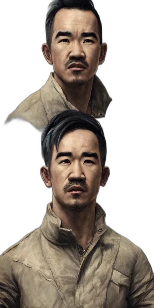 face, staff, concept art, photorealistic transparent PNG cut-out