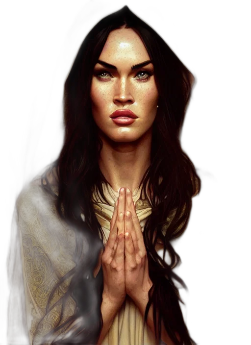 face, fantasy art, concept art, photorealistic transparent PNG cut-out