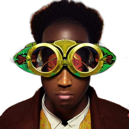 face, mask, jacket, staff transparent PNG cut-out