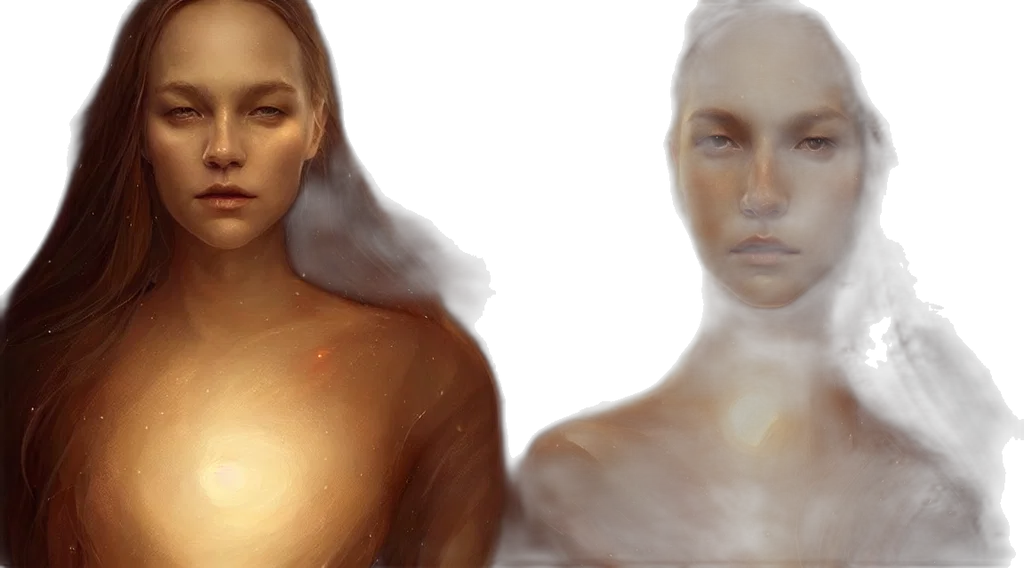 face, concept art, fantasy art, photorealistic transparent PNG cut-out