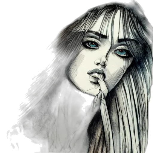 face, mask, fantasy art, watercolor transparent PNG cut-out